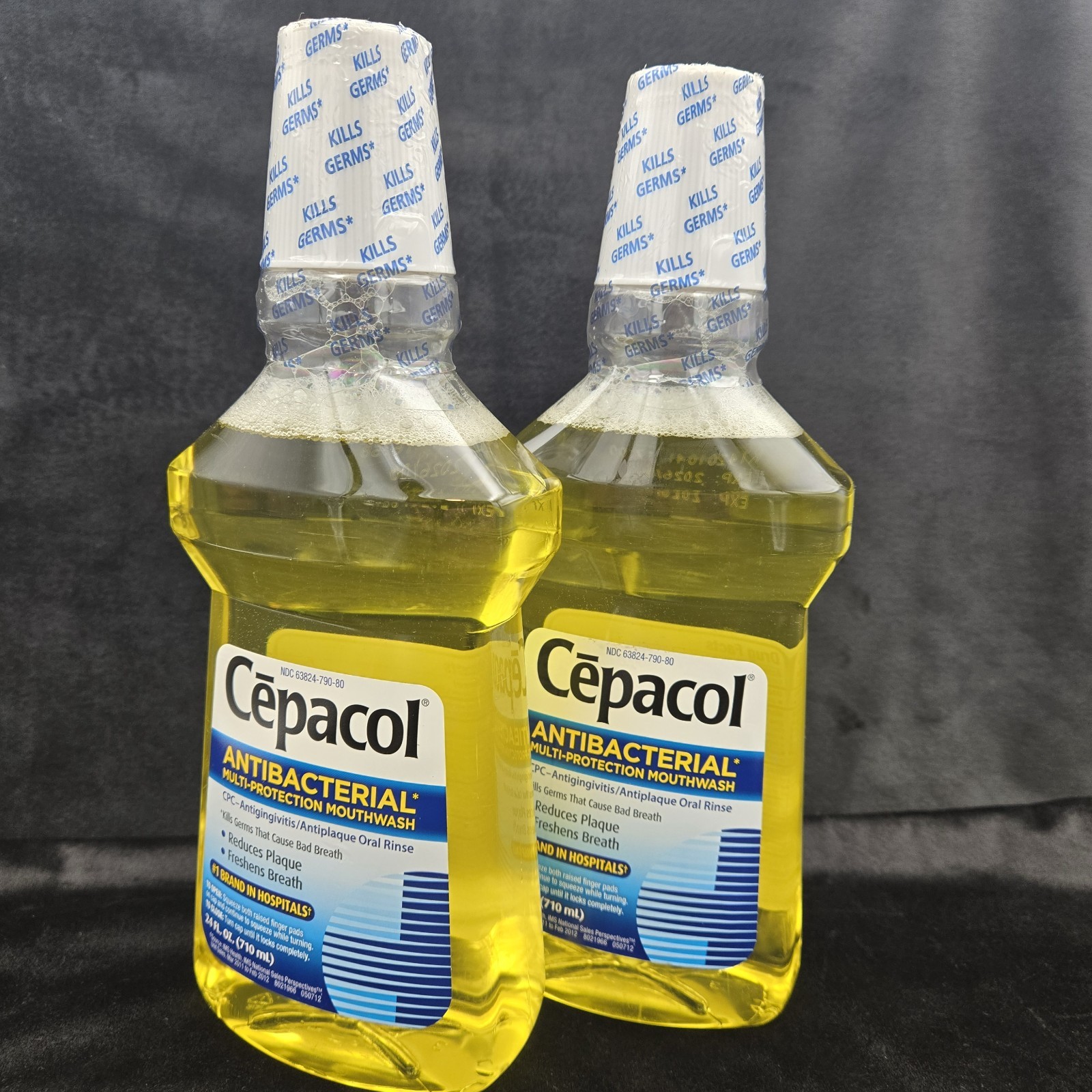 Lot Of 2 Cepacol Antibacterial Protection Mouthwash Yellow 24 oz (48 oz total) Lot Of 2 Cepacol Antibacterial Protection Mouthwash Yellow 24 oz (48 oz total)