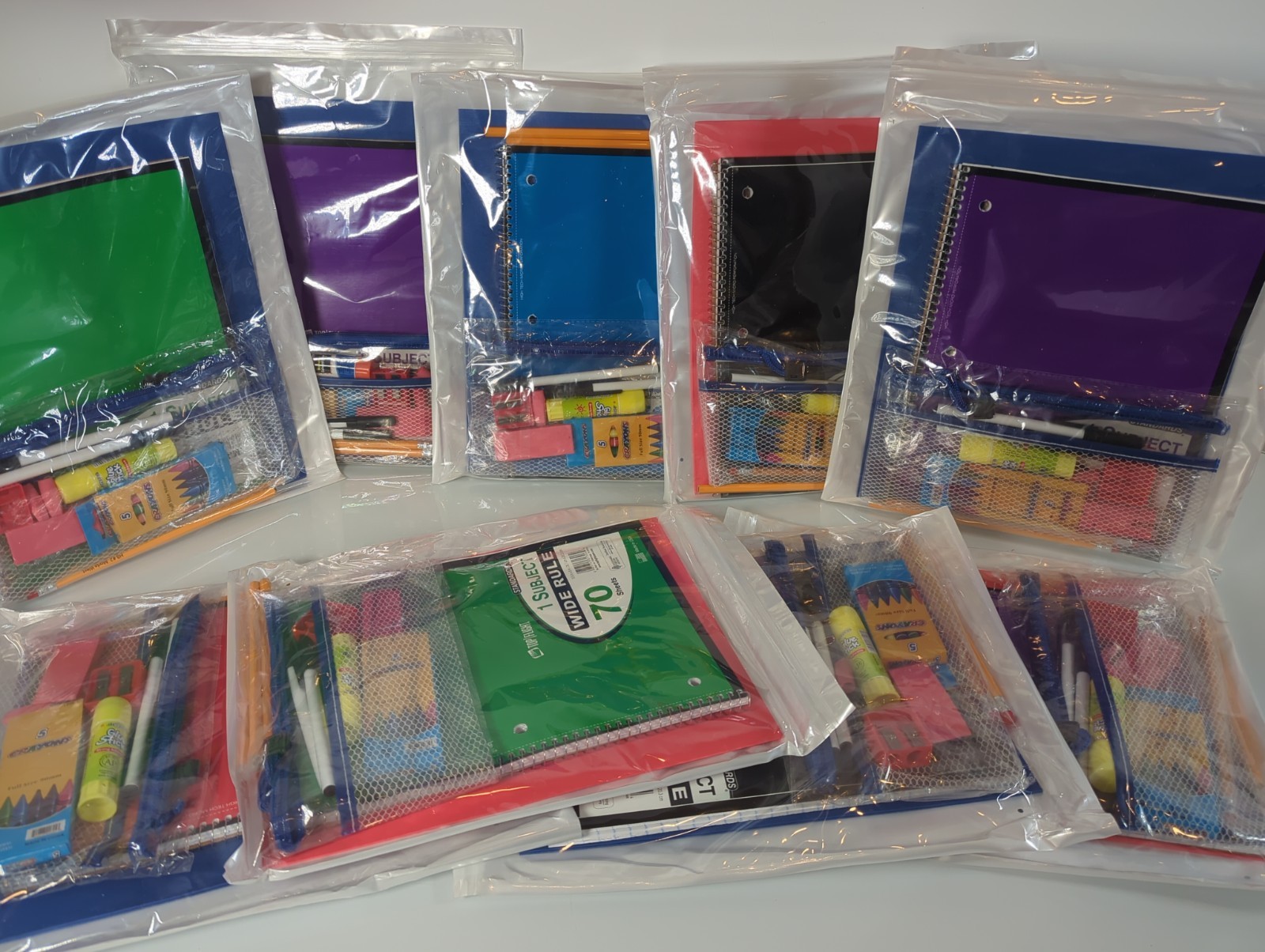 23 x New School Supply Packs Bulk Student Classroom Kits Back to School Bundle