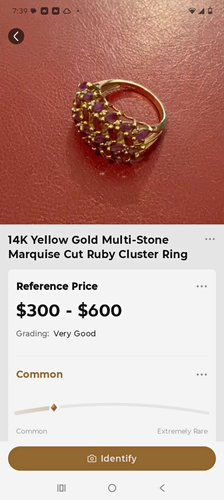 14K Yellow Gold Marquise Cut Ruby Cluster Ring Size 6 Multi-Stone 14K Yellow Gold Marquise Cut Ruby Cluster Ring Size 6 Multi-Stone