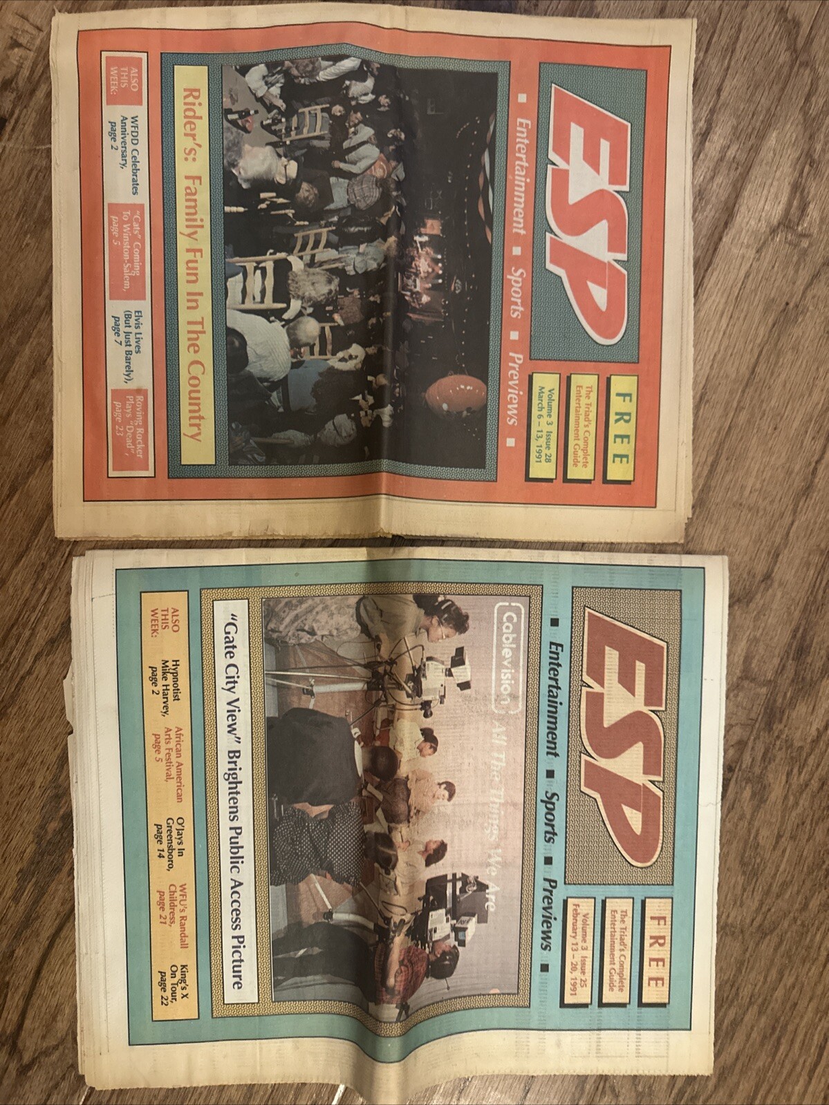 ESP Vintage March February 1991 Magazine the triad entertainment guide Rock Nc