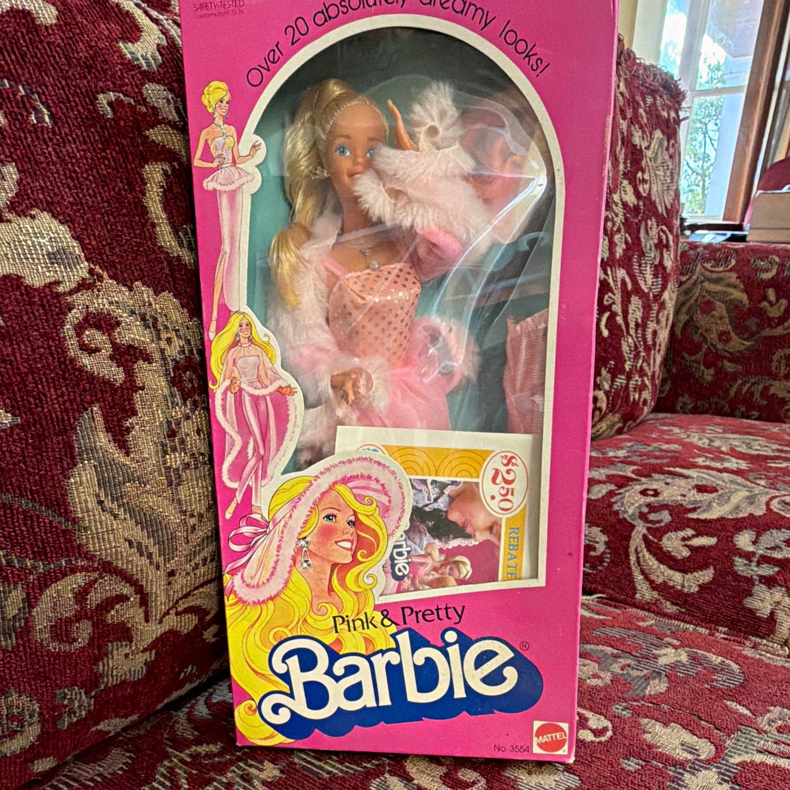 Mattel Pink & Pretty Barbie Doll 3554 1981 with Original Box Packaging
