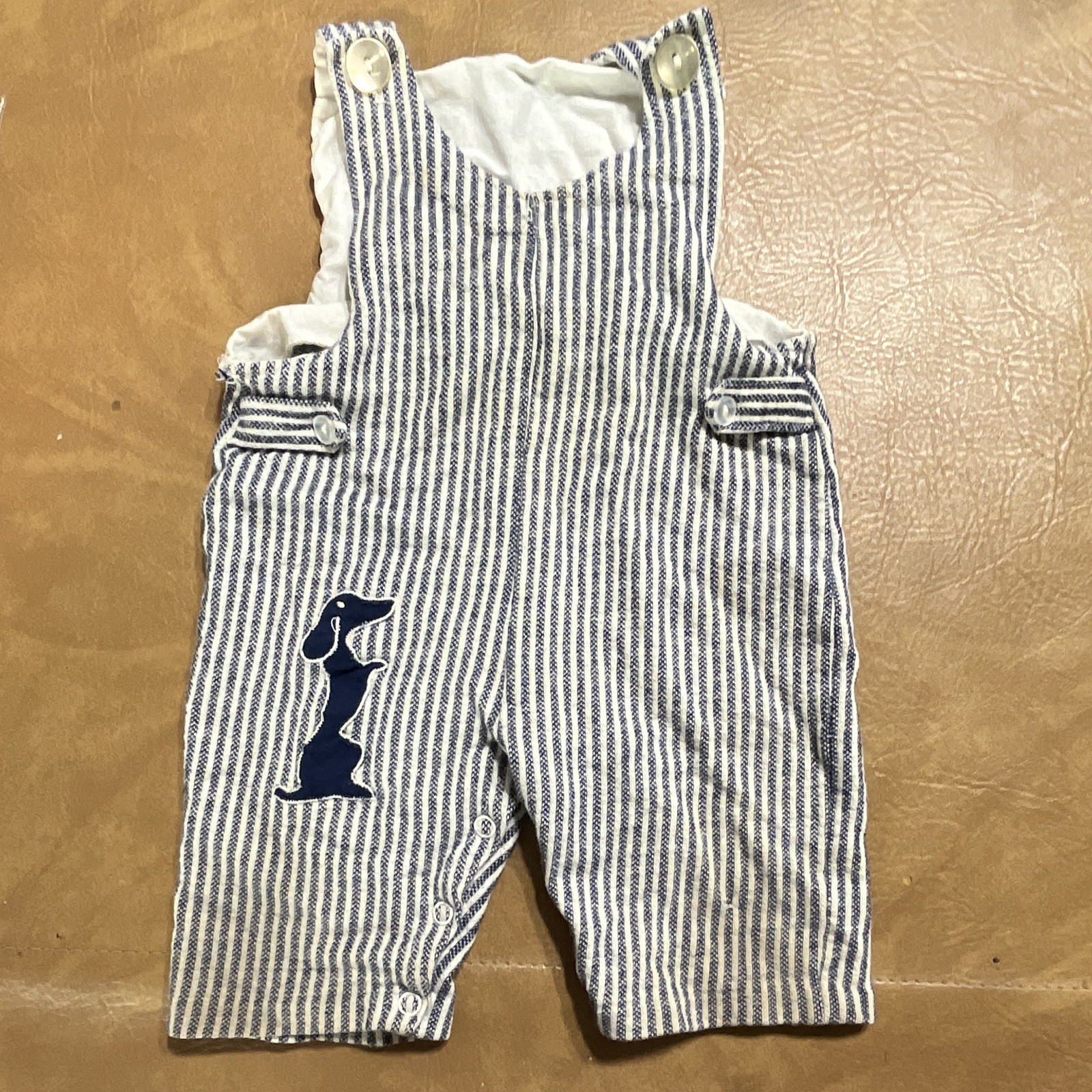 Vintage (1960s) Infant Jumpsuit With Dog Cotton With Buttons