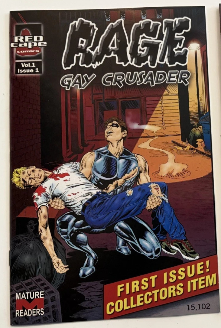 GAY RAGE THE GAY CRUSADER COMIC  #1  LGBTQ   QUEER AS FOLK