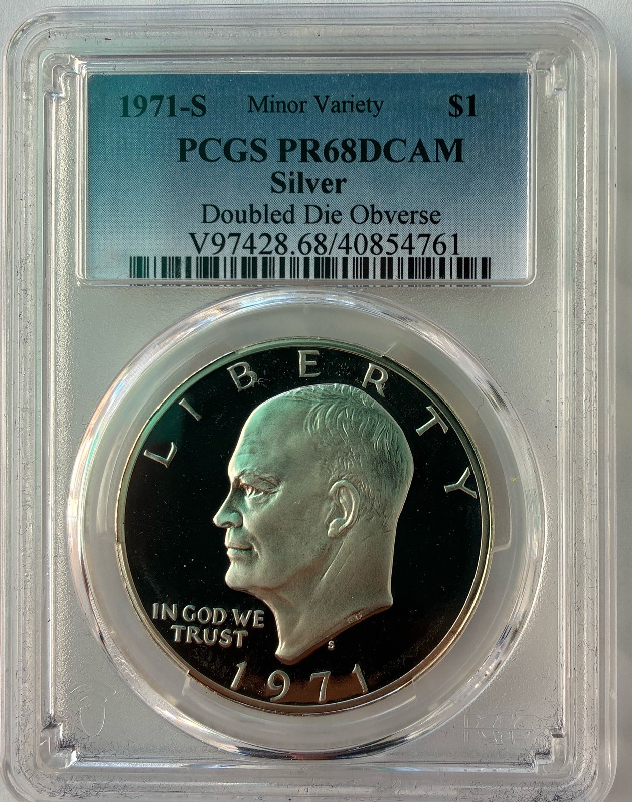 1971-S DDO Minor Variety IKE Eisenhower Silver PCGS PR68DCAM beautiful PR Coin 1971-S DDO Minor Variety IKE Eisenhower Silver PCGS PR68DCAM beautiful PR Coin
