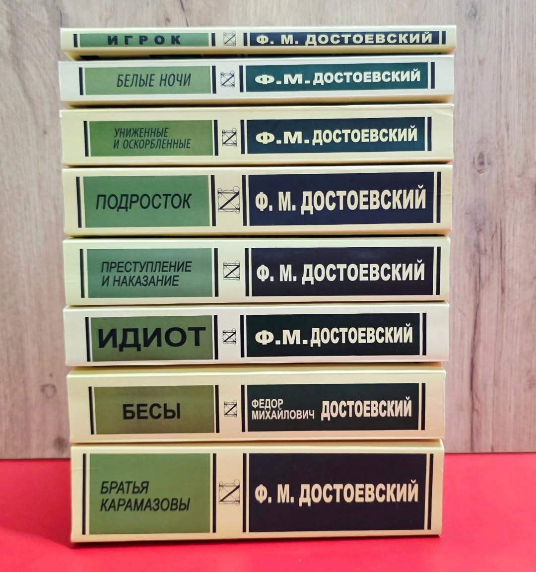 Book in Russian Dostoevsky Достоевский Игрок Идиот Бесы Братья Карамазовы 8 книг