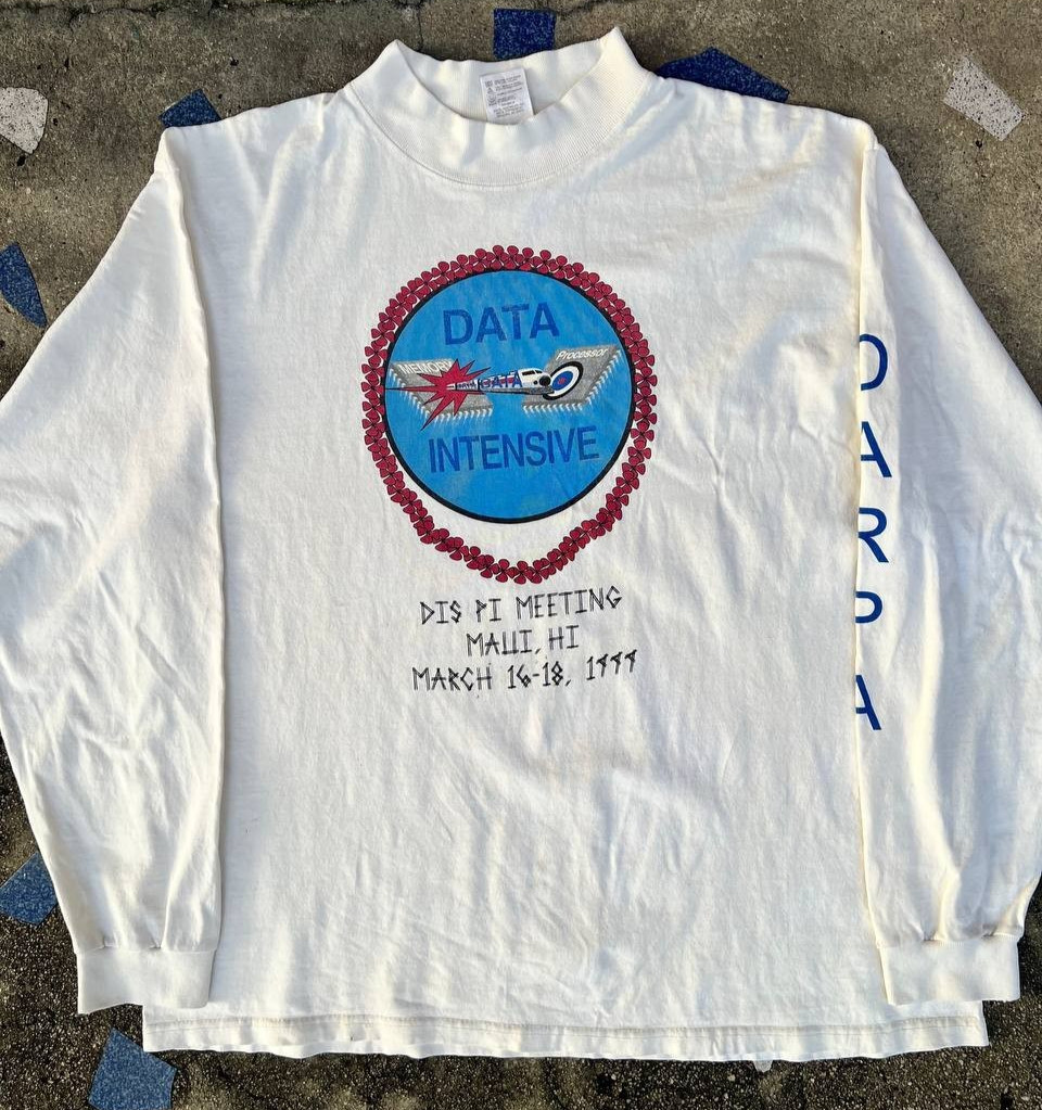 VTG 1999 DARPA DIS PI Meeting Maui Tech Promo Shirt XL Mock Neck Long Sleeve Sup