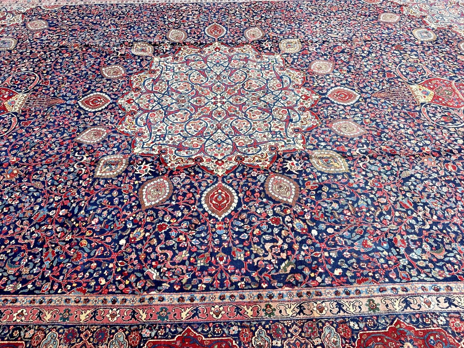 Auth: 1930\'s Antique Rug    Tabreez  V & A Museum  Collectors Masterpiece  12x18