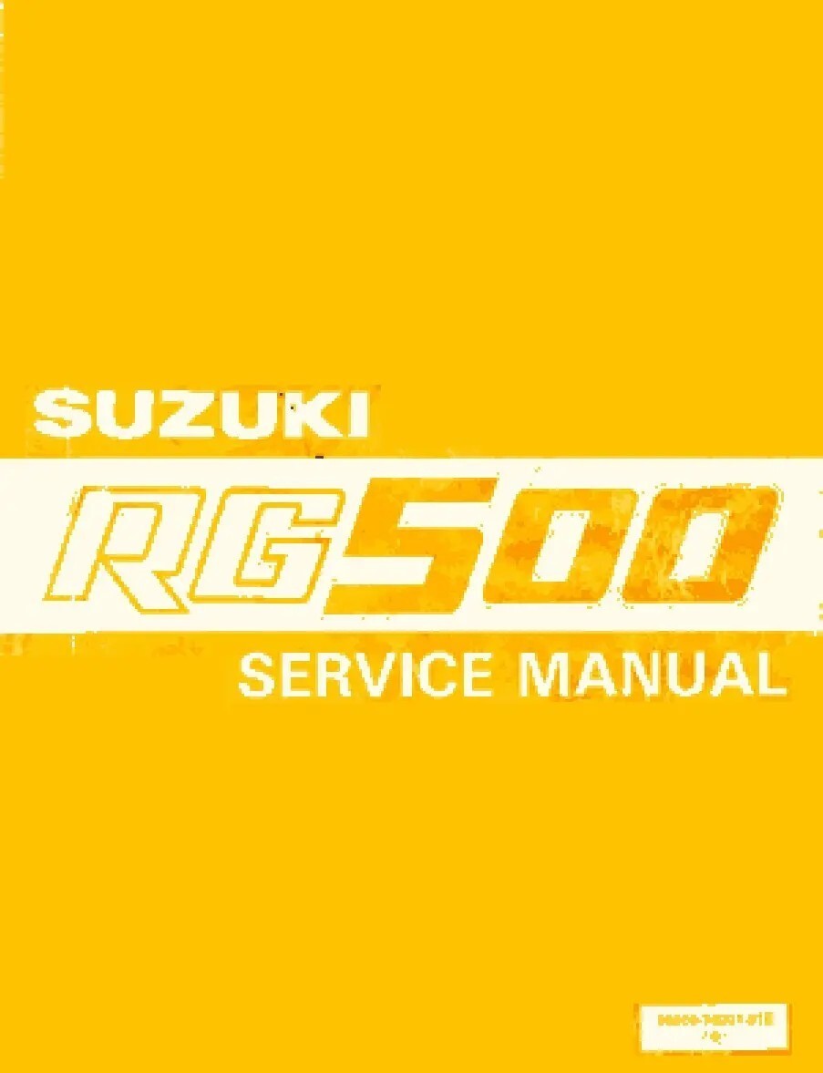 85-87 Suzuki RG500 Service-Shop-Repair-Maintenance Manual, Hard Copy Comb Bound
