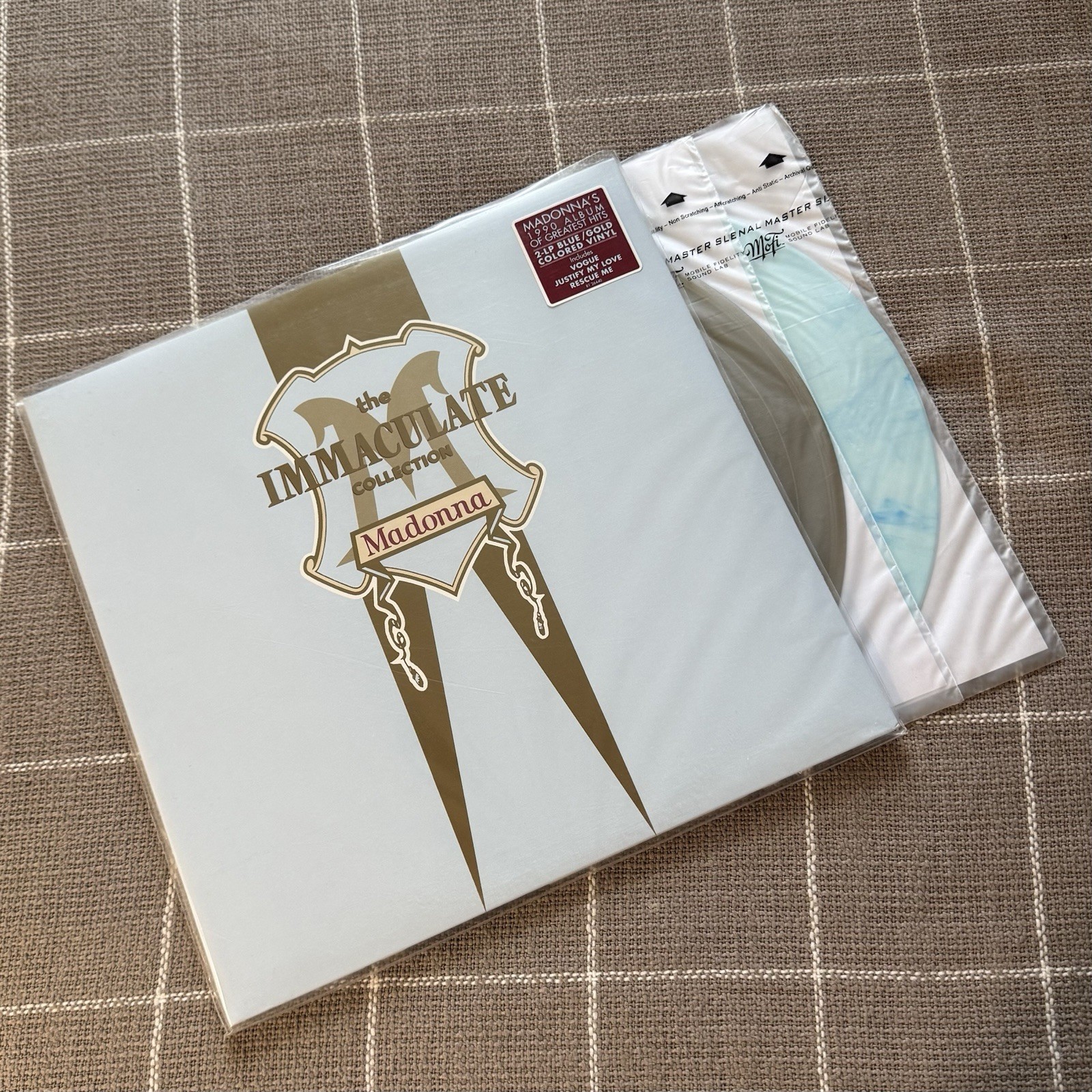 Madonna The Immaculate Collection 2xLP Blue/Gold Vinyl Limited Edition