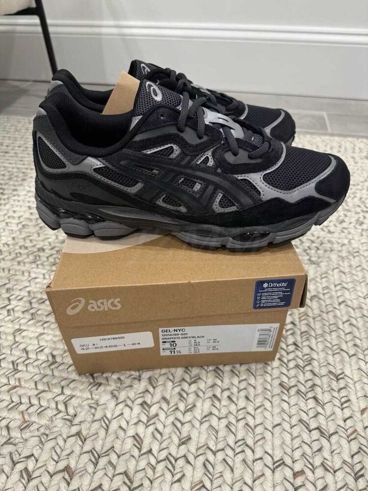 Size 10 - ASICS Gel NYC Graphite Grey Black Size 10 - ASICS Gel NYC Graphite Grey Black