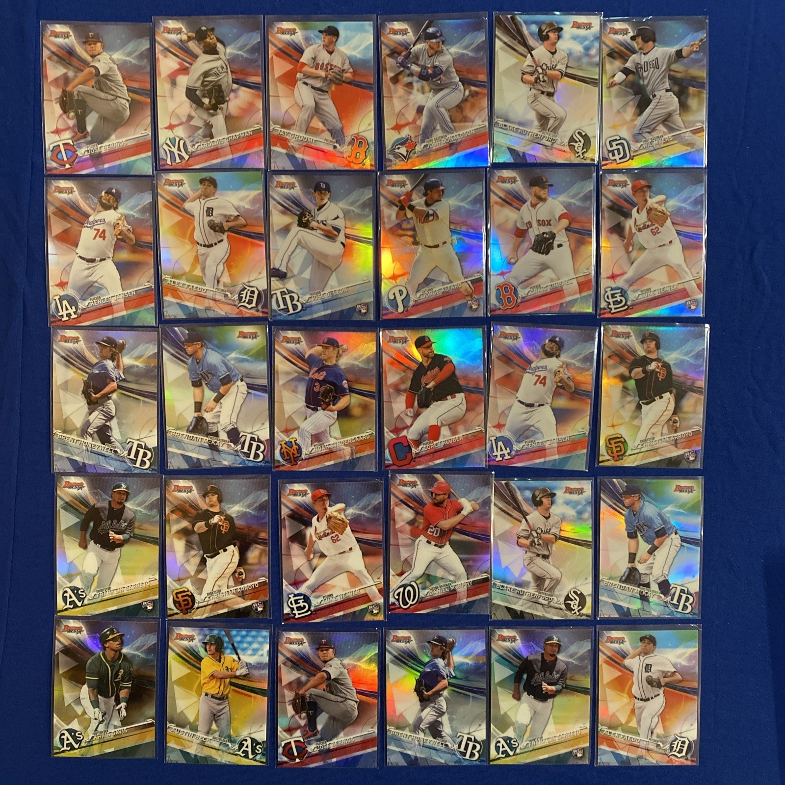 2017 Bowman’s Best Refractor Lot | 30 Cards | Bowman Best Chrome Refractors RCs