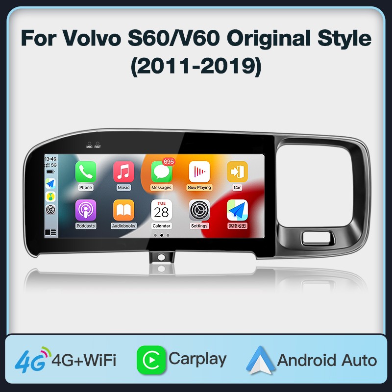 Original style Carplay Car Stereo Radio GPS Navi for volvo S60 11-19 Facelift US