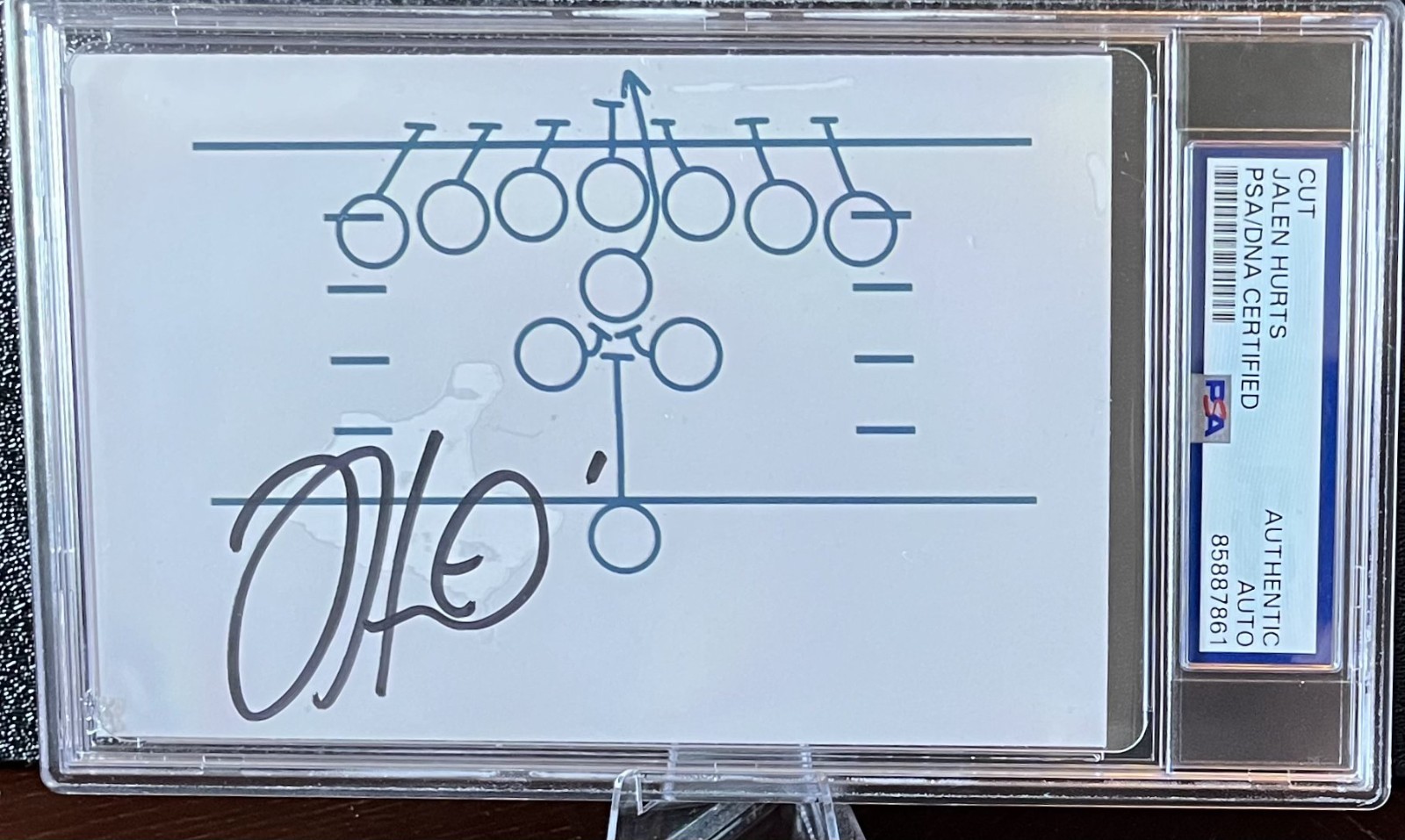 JALEN HURTS Philadelphia Eagles Tush Push Play SIGNED Autograph PSA/DNA COA