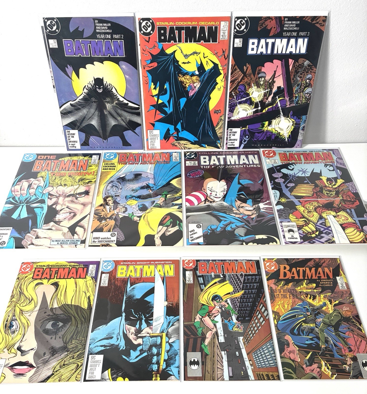 Batman #423 Lot (11) 80s DC Comics McFarlane / Miller Year One Issue #403 - 432