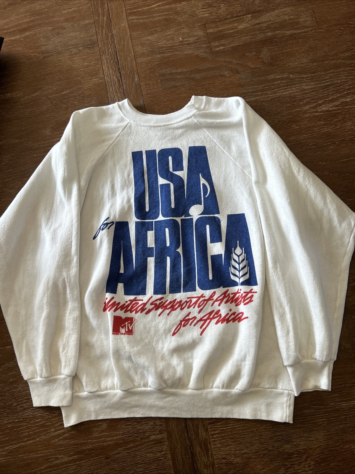 Vintage 1985 MTV USA For Africa Promotional Sweatshirt Adult XL