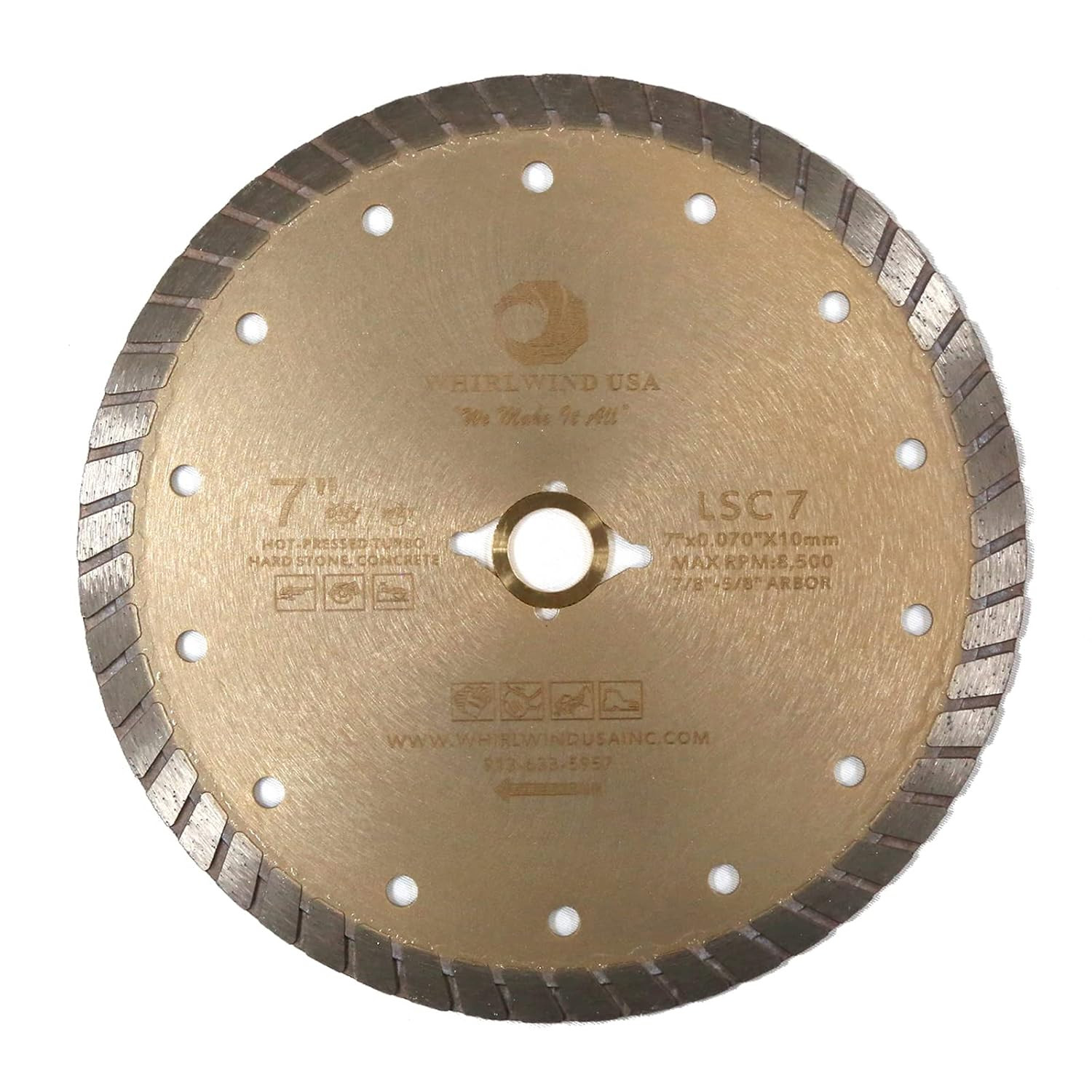 LSC 7 Inch Dry or Wet Cutting General Purpose Continuous Turbo Angle Grinder Dia