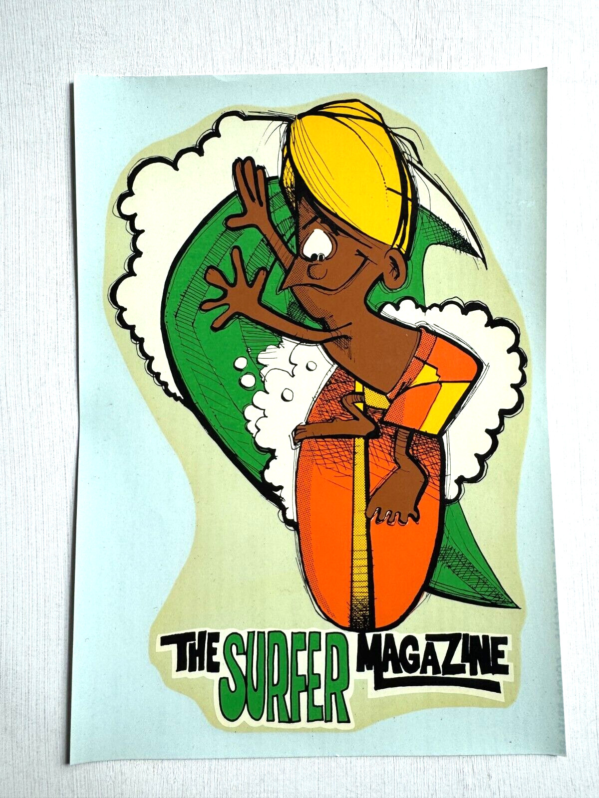 Rare 1970\'s Large Surfer Magazine Decal