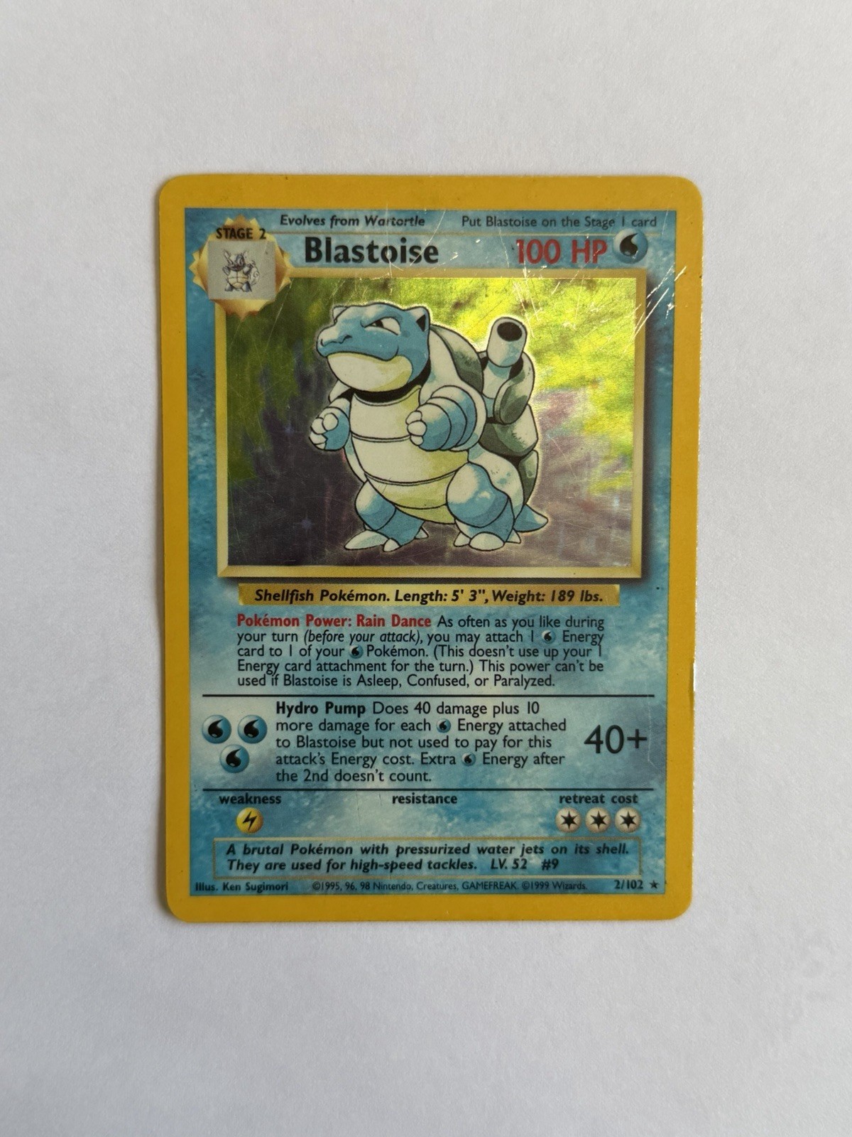 Blastoise 002/102 Base Set Holo