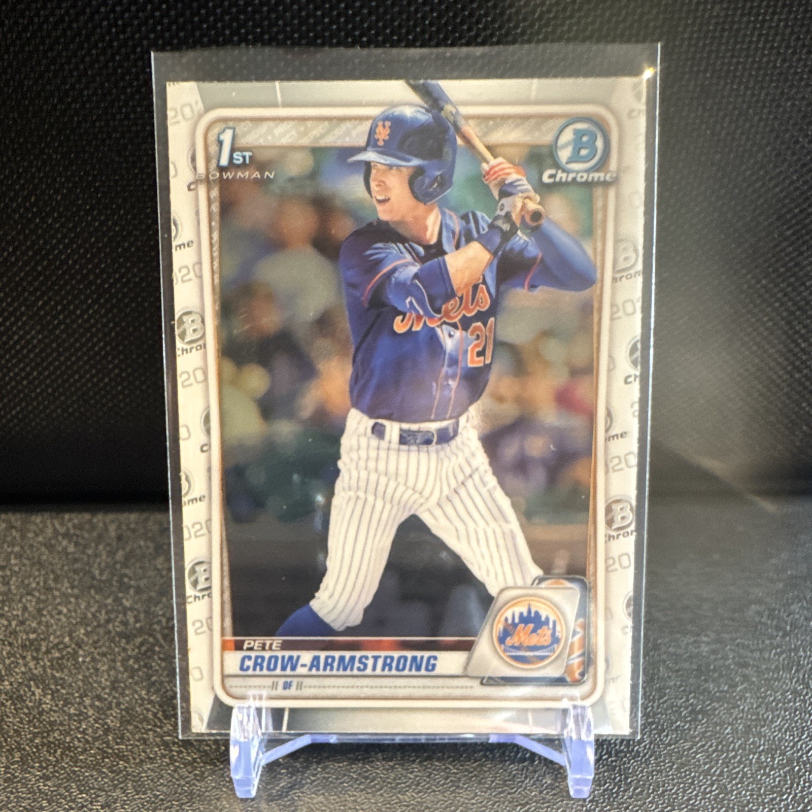 2020 Bowman Draft Chrome 1st Bowman Prospect Pete Crow-Armstrong BD-72 Mets