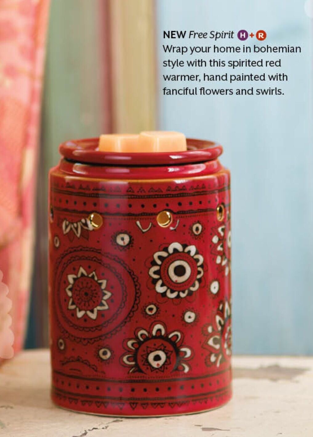 Scentsy Free Spirit Warmer ~ Retired/RARE ~ Bohemian Bandana ~ NEW in Box Scentsy Free Spirit Warmer ~ Retired/RARE ~ Bohemian Bandana ~ NEW in Box