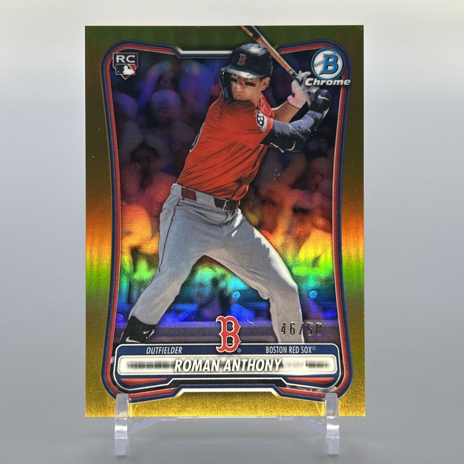 2026 Topps Bowman Chrome Roman Anthony RC True Gold Refractor /50 2026 Topps Bowman Chrome Roman Anthony RC True Gold Refractor /50