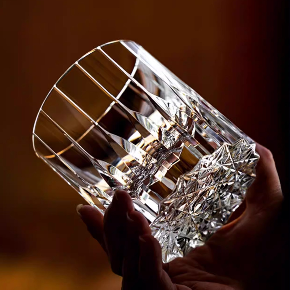 K9 Crystal Glass Rocks Whiskey Glasses Old Fashioned Heavy Glass Cut Clear 8oz K9 Crystal Glass Rocks Whiskey Glasses Old Fashioned Heavy Glass Cut Clear 8oz