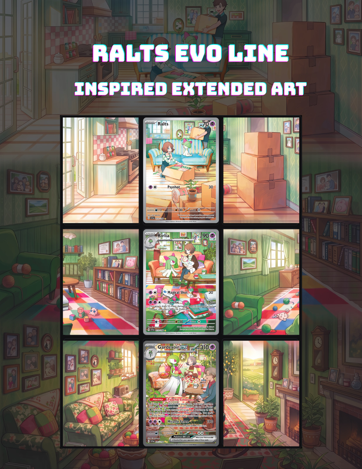 Ralts Evo Line (Pokemon Extended Art Pages)