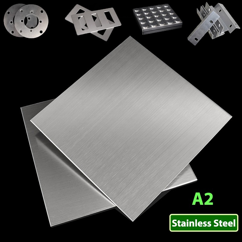 Stainless Steel A2 Plate Thin Panle Alloy Sheet Thick 0.3mm to 3mm CNC Machining