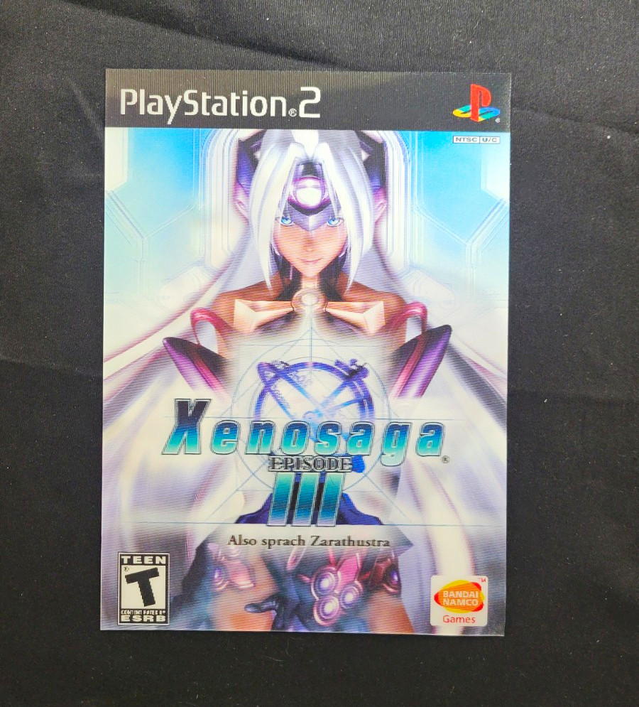 Sony - Xenosaga Episode III PS2 Lenticular Promo Display Insert RARE Zarathustra