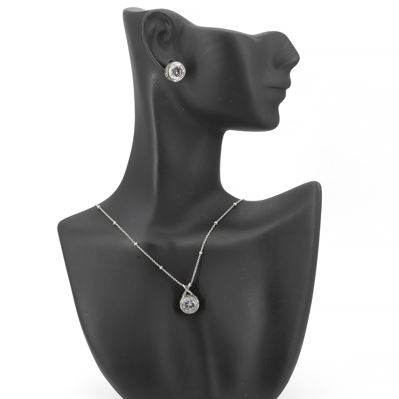Vintage Silpada Sterling Oxidized Scroll CZ Necklace & Earrings Set N1250 P1232 Vintage Silpada Sterling Oxidized Scroll CZ Necklace & Earrings Set N1250 P1232