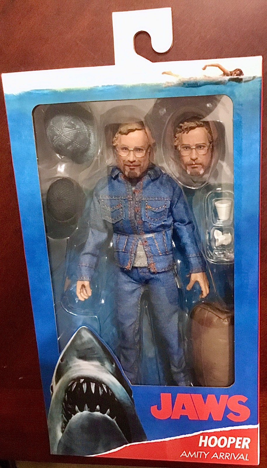 NECA -  Hooper Figure - Jaws 50th - Amity Arrival - New and Sealed - Ships Free