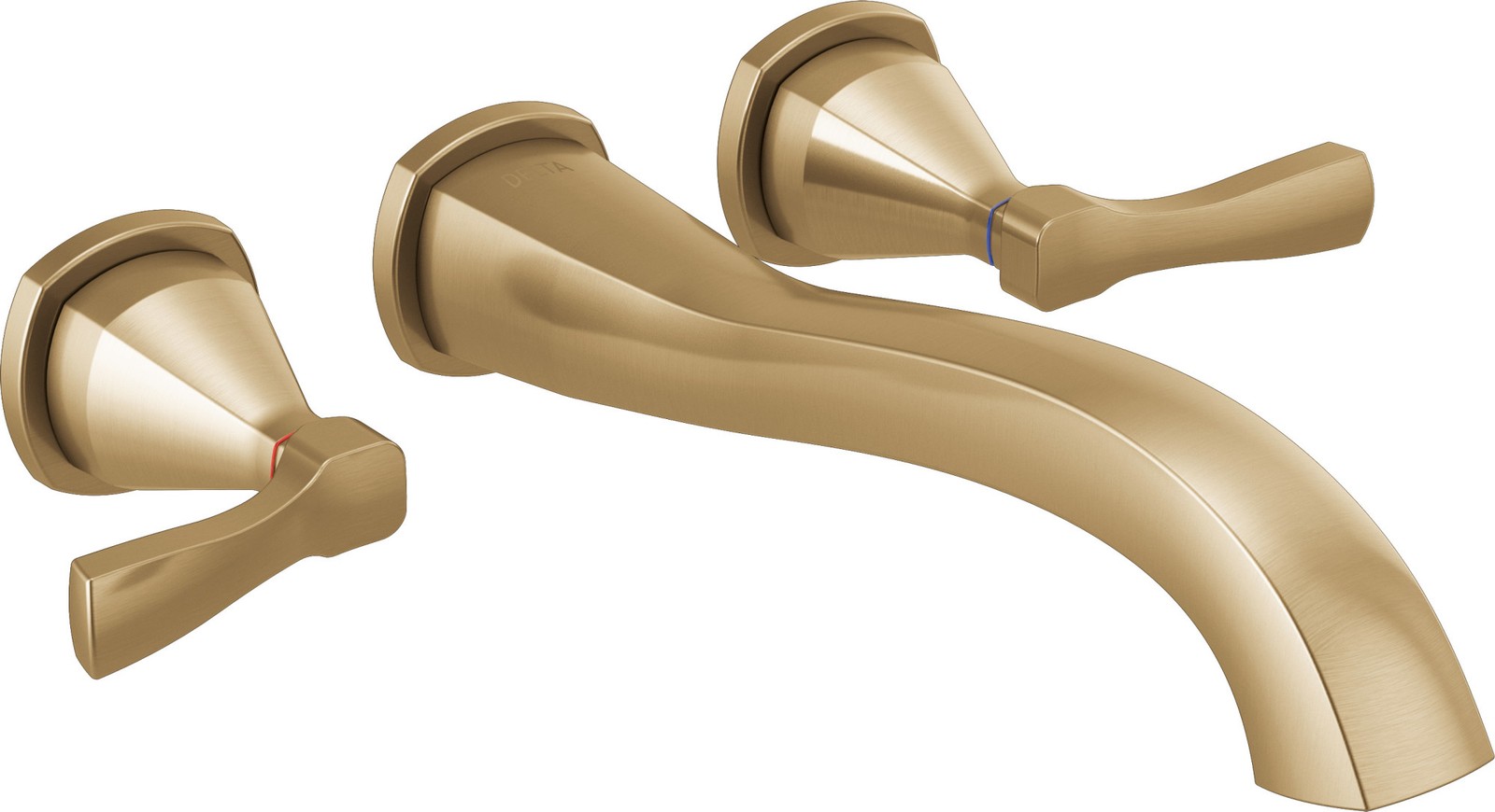 Delta T5776-WL Stryke Double Handle Wall Mounted Tub Filler Trim - Lumicoat