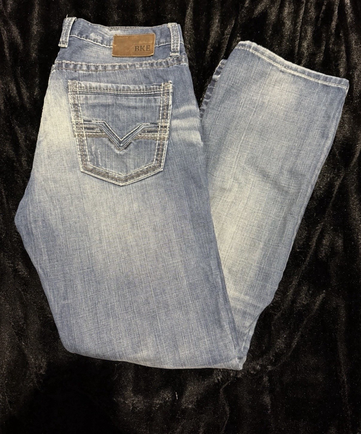 BKE Jake Straight Jeans Distressed Cowboy Western Work Outdoor Mens Size 36x32