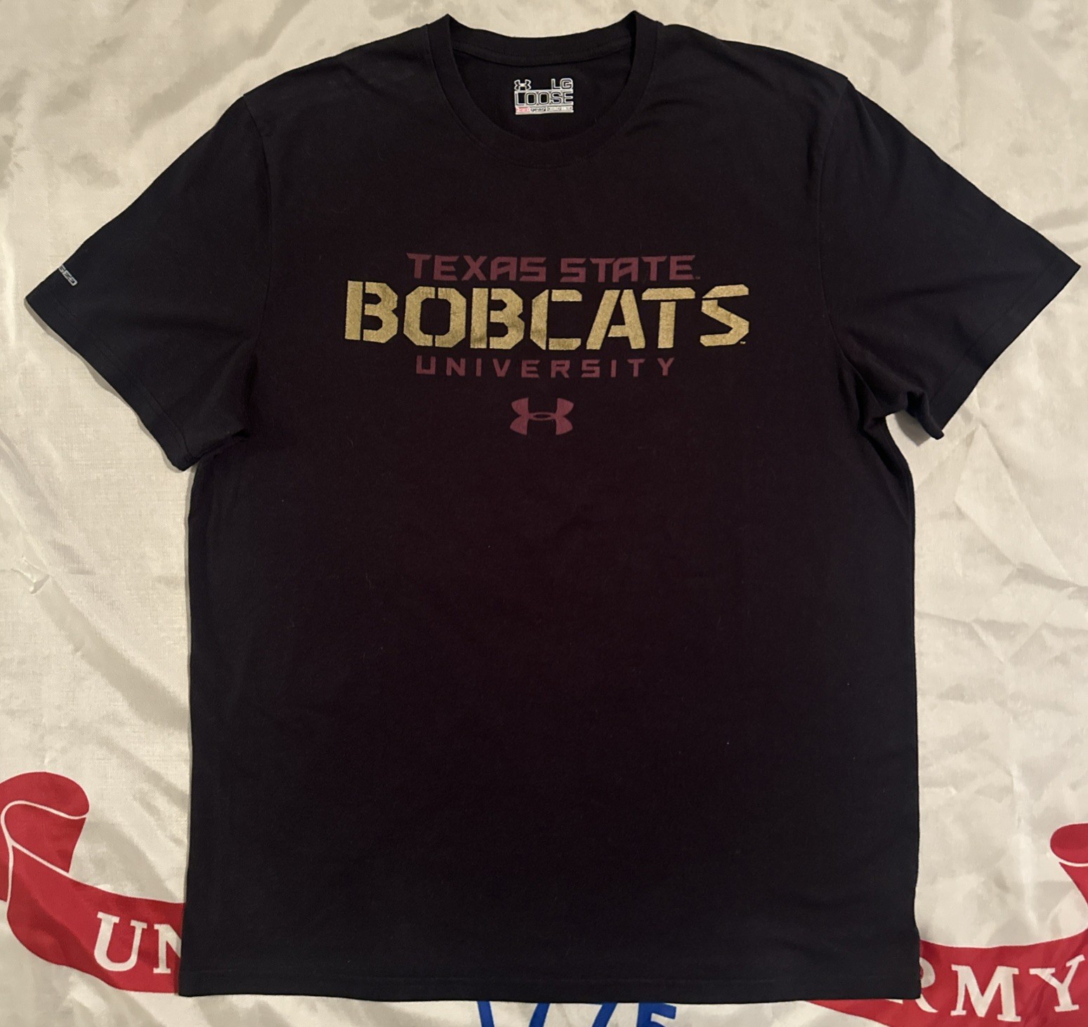 Under Armour Texas State Bobcats Shirt Mens Large L HeatGear Charged Cotton NCAA Under Armour Texas State Bobcats Shirt Mens Large L HeatGear Charged Cotton NCAA