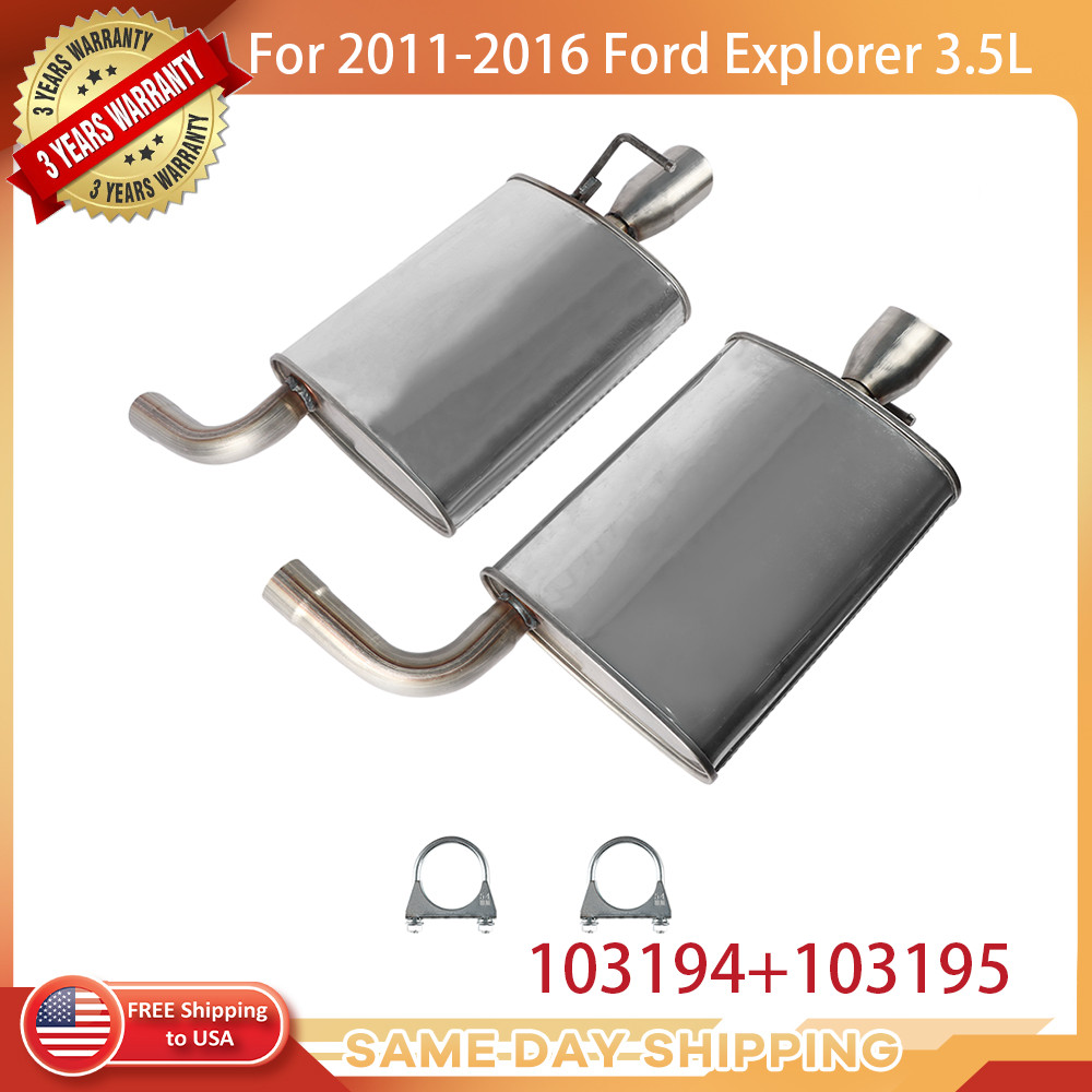 For 2011-2016 FORD EXPLORER 3.5L STAINLESS MUFFLER LEFT & RIGHT Sides