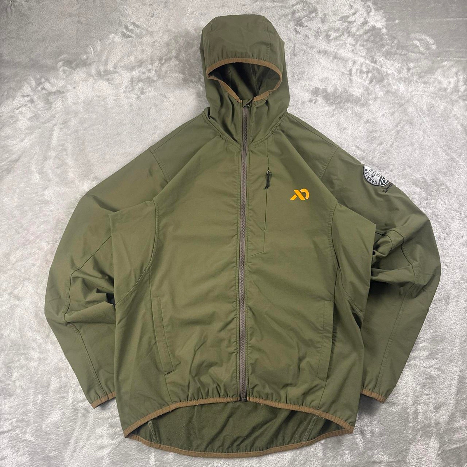 First Lite Corrugate Guide Jacket Men’s Medium Conifer Green Hunting Hooded