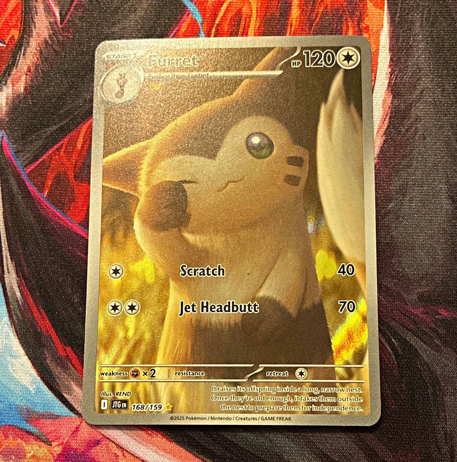 Furret 168/159 Sv09: Journey Together Illustration Rare Holo EN Pokemon TCG