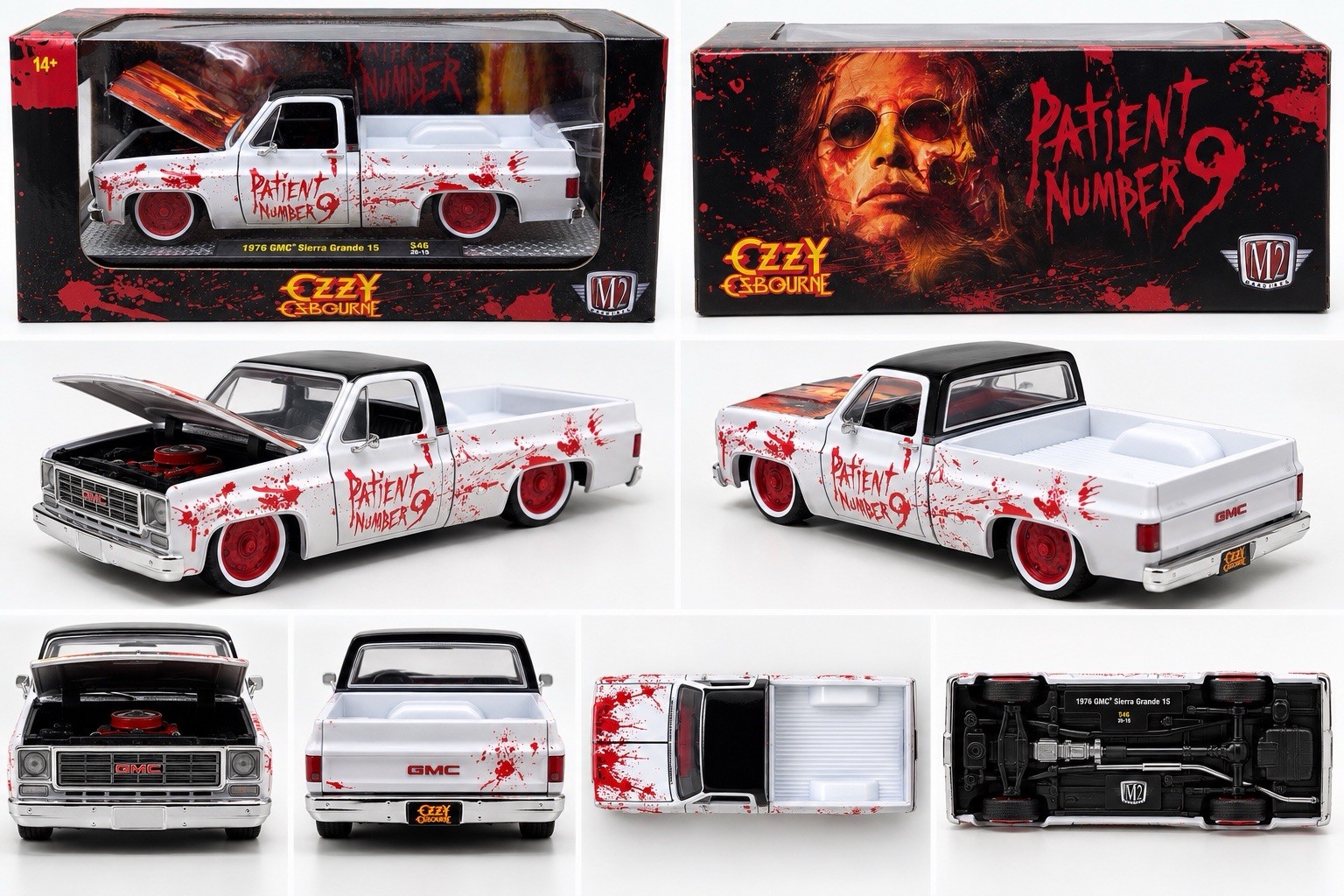 M2 Machines Ozzy Osbourne Patient Number 9 1976 GMC Sierra Grande 15 1:24