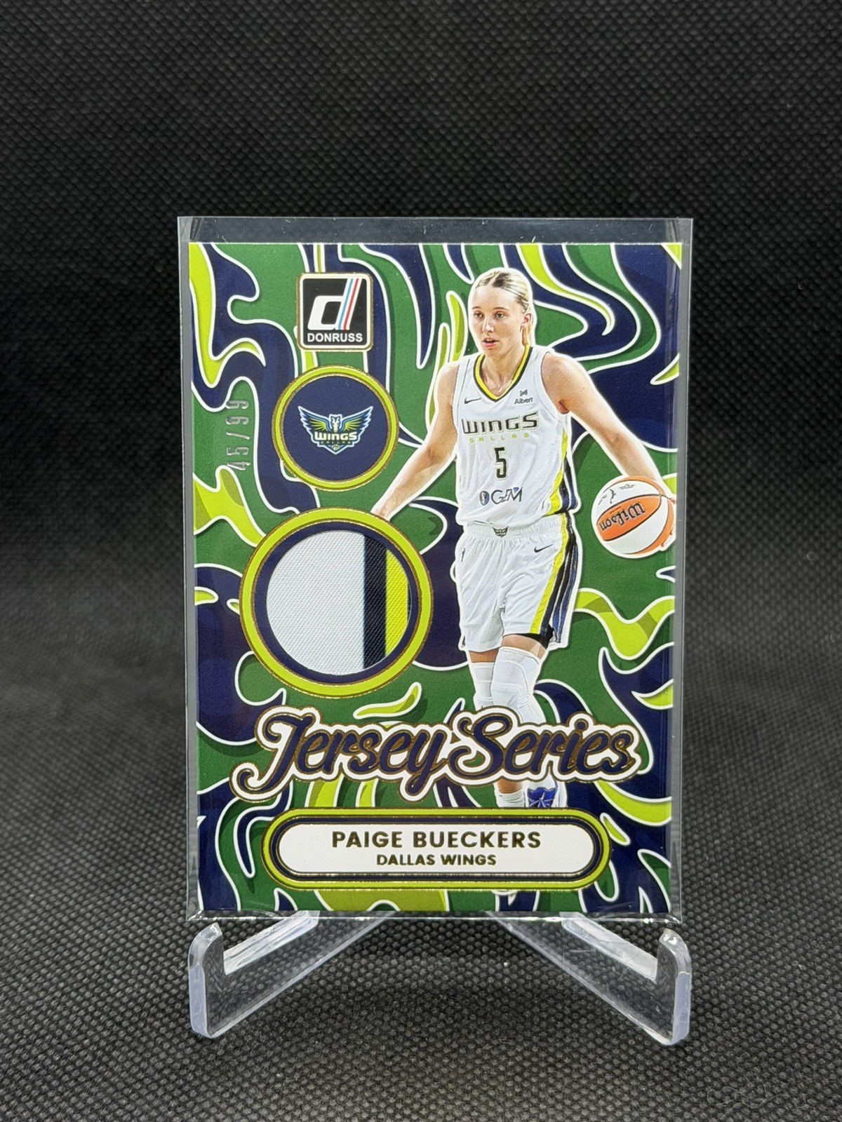 Paige Bueckers 2026 Donruss WNBA Jersey Series Patch Green /99 Wings #JS-PB Paige Bueckers 2026 Donruss WNBA Jersey Series Patch Green /99 Wings #JS-PB