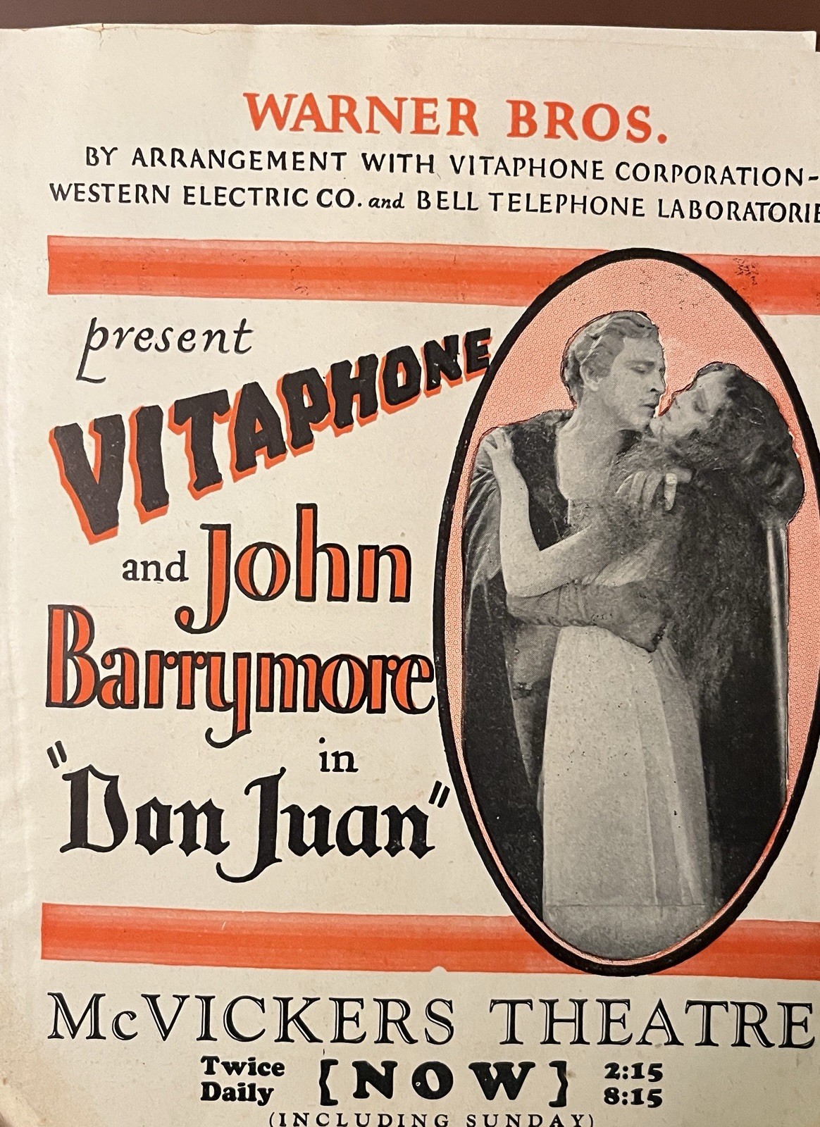 Rare 1926 Don Juan John Barrymore Vitaphone Herald Brochure 
