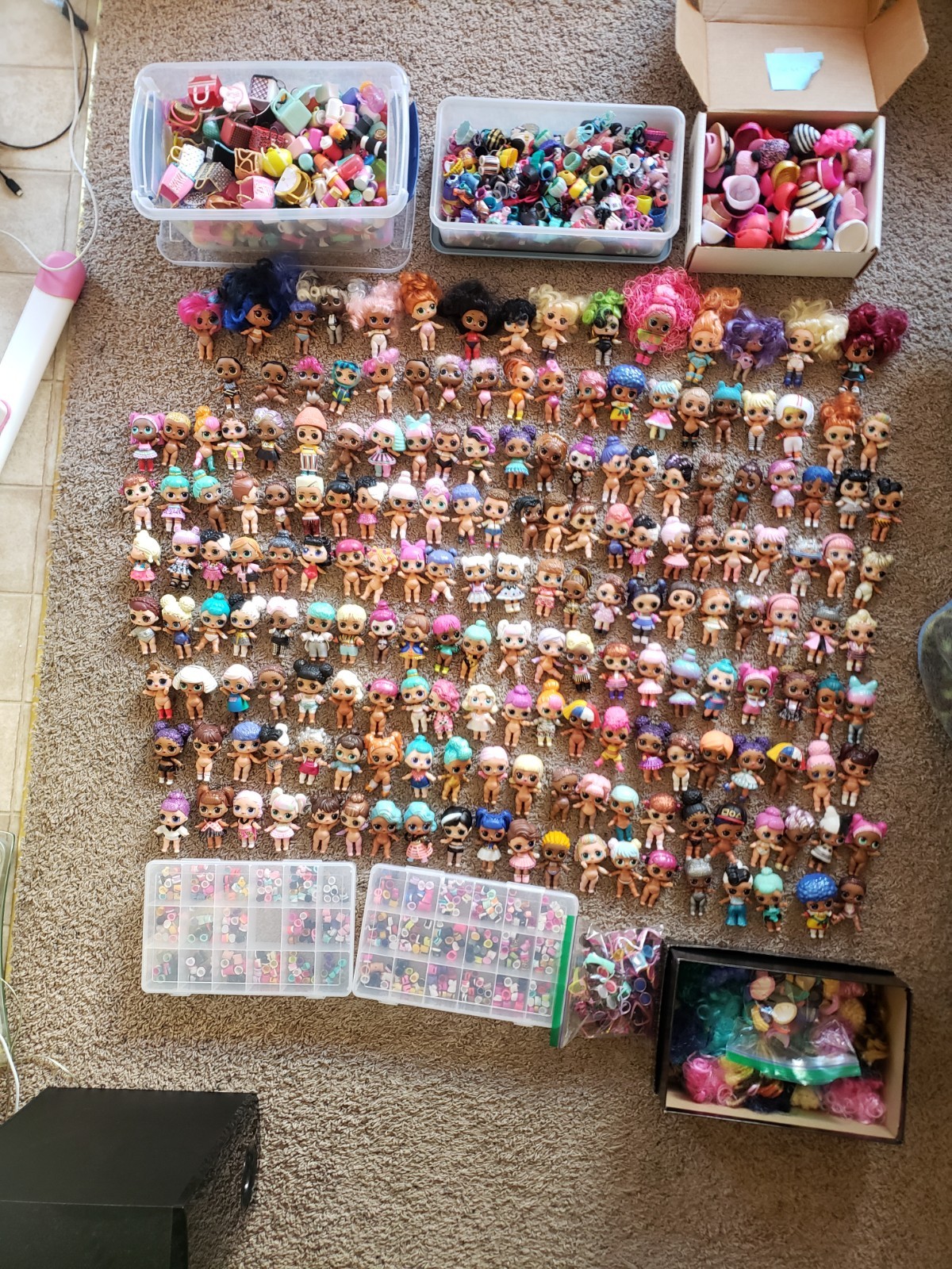 HUGE Lot MGA LOL L.O.L. Surprise 187 + Dolls Bottles Shoes Outfits Bags Clean👀 