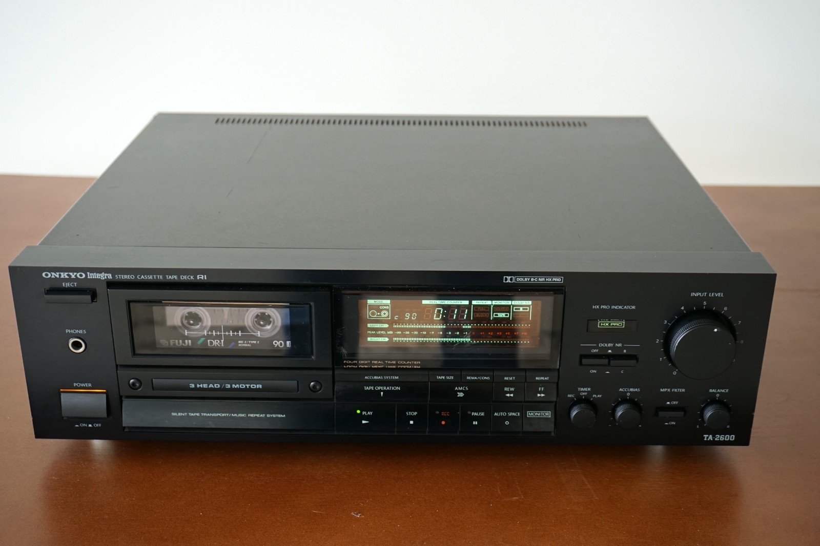1988 Onkyo Integra TA-2600 3-Head 3-Motor Dolby B/C HX Pro Cassette Deck RI (514 1988 Onkyo Integra TA-2600 3-Head 3-Motor Dolby B/C HX Pro Cassette Deck RI (514