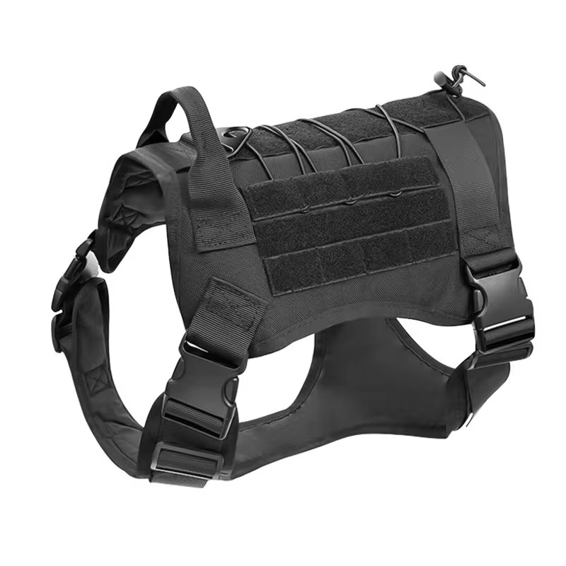 Military Tactical Dog Harness No-pull Heavy Duty MOLLE Training Service Dog Vest