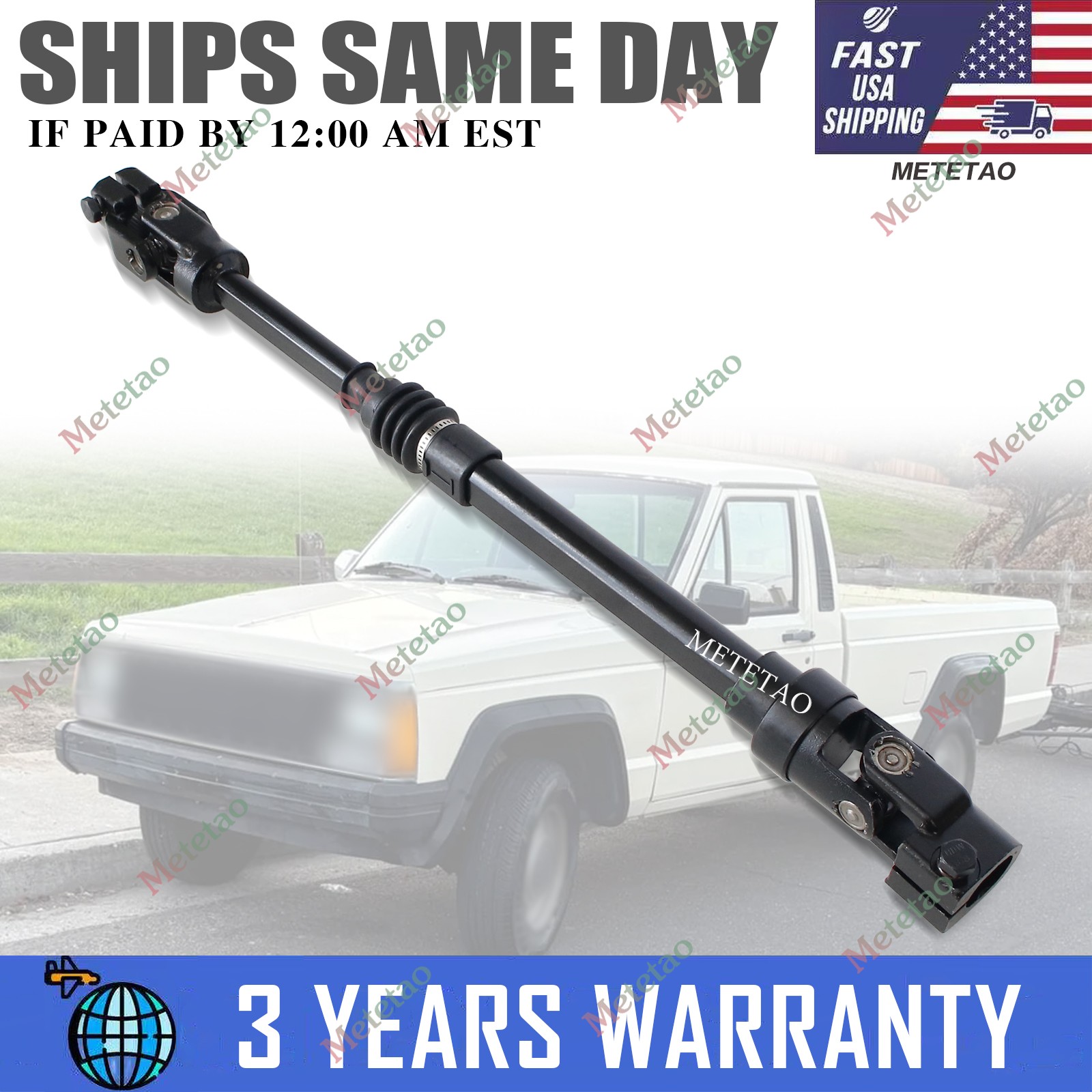 For 1984-1994 Jeep Cherokee 1986-1992 Comanche Steering Shaft Assembly 4713943