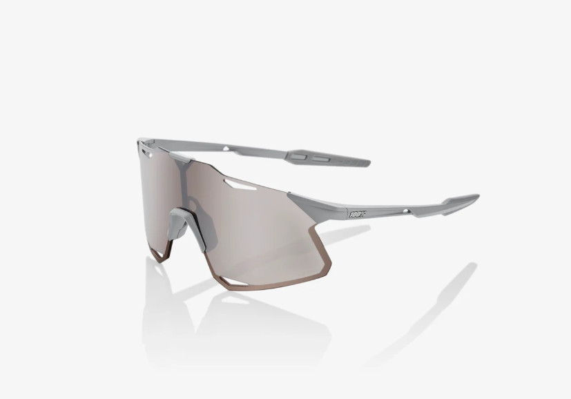 100% Glasses HYPERCRAFT - Matte Stone Grey - HiPER Silver Mirror Lens