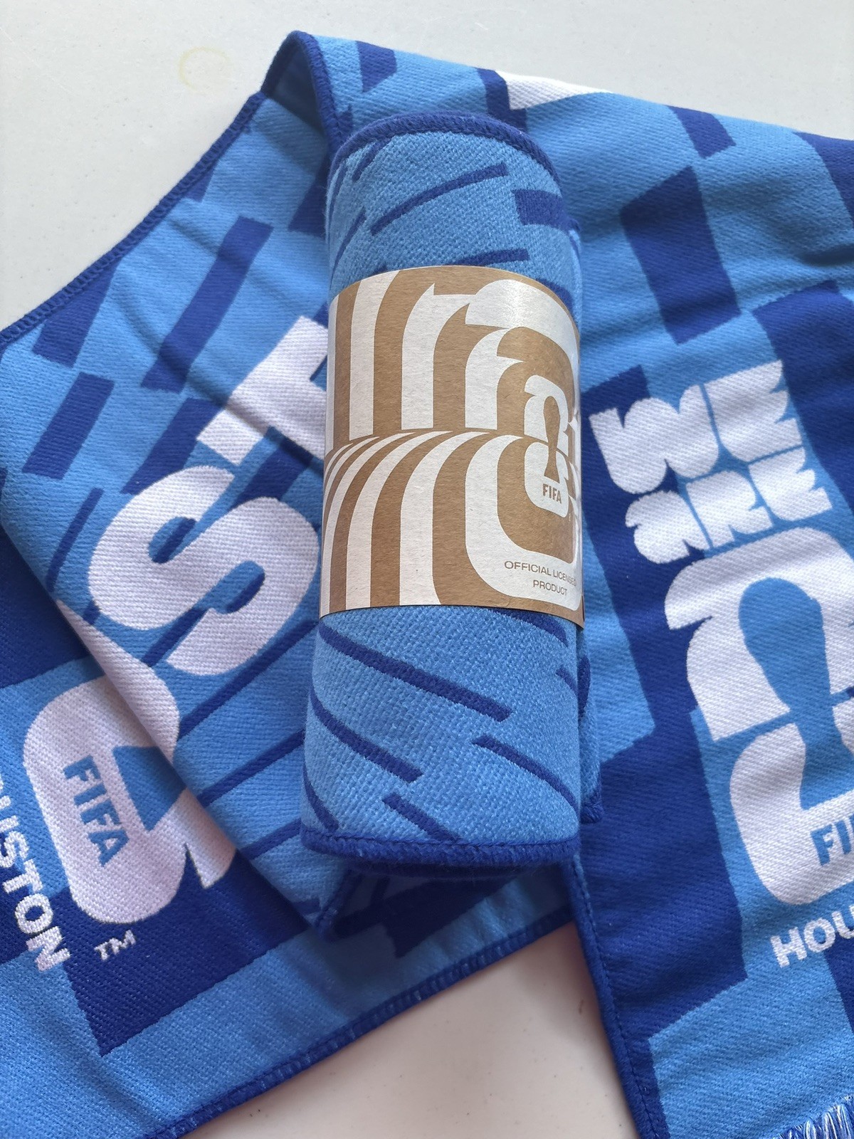 NWT 100% Authentic FIFA World Cup Houston VIP Match Scarf Bank Exclusive