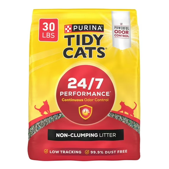 Purina Tidy Cats 24/7 Performance Non-Clumping Litter, Odor Control, 30 lb Purina Tidy Cats 24/7 Performance Non-Clumping Litter, Odor Control, 30 lb