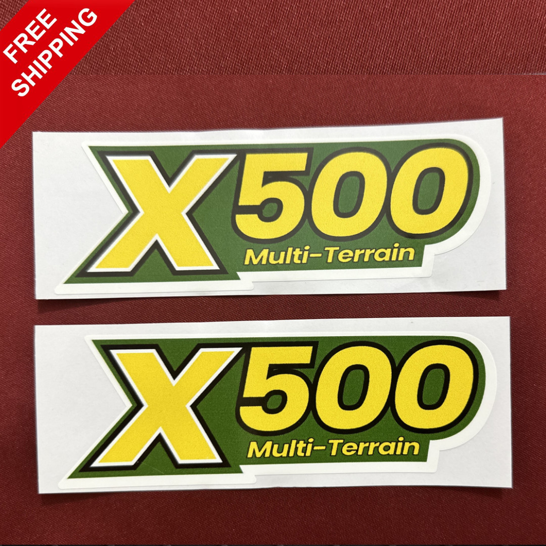 X500 Multi-Terrain Lawn Tractor Lawnmower Premium Vinyl Decal Set - 6\