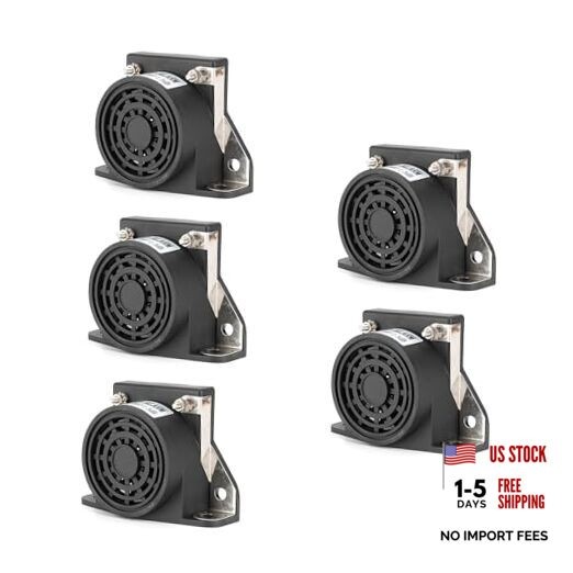 ​​ 5-Pack Backup Alarm 12V-48V DC Waterproof 107dB Super 5-Pack Square alarm