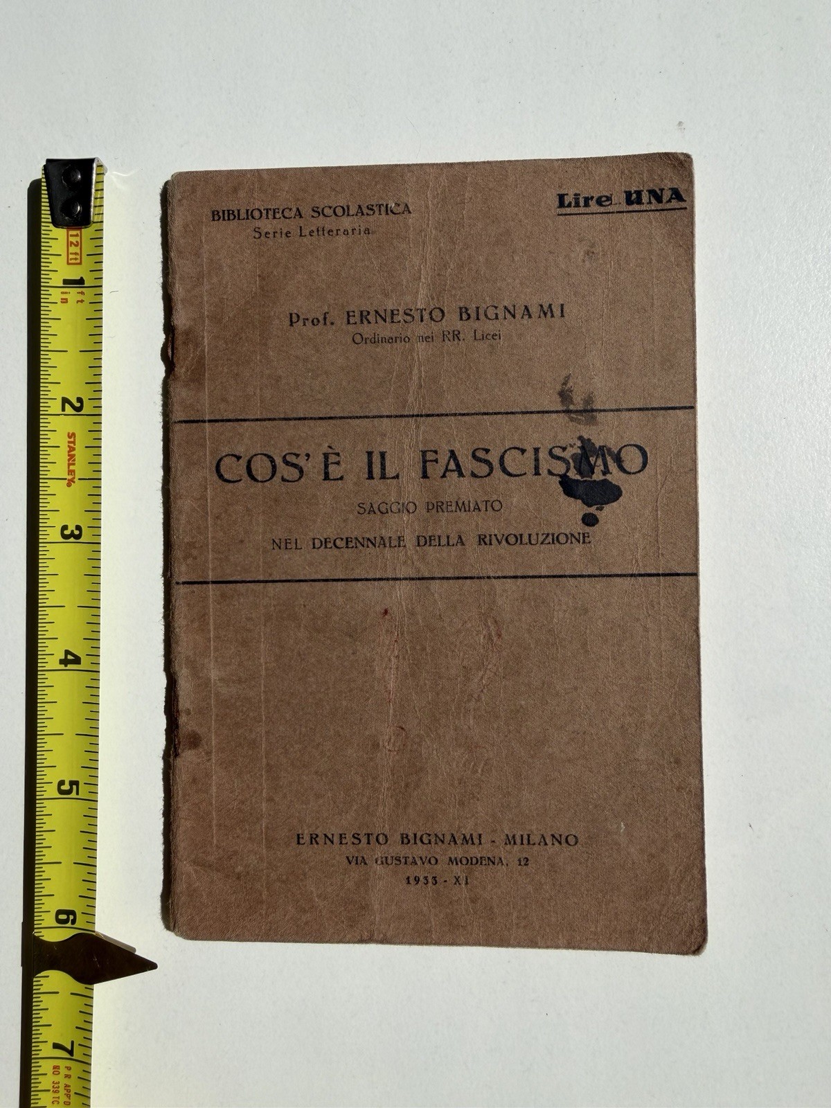 1933 Italian Fascism Booklet “Cos’é il Fascismo”  Bignami Mussolini Italy
